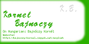 kornel bajnoczy business card