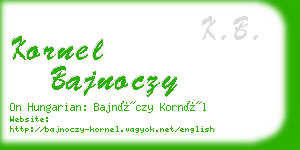 kornel bajnoczy business card